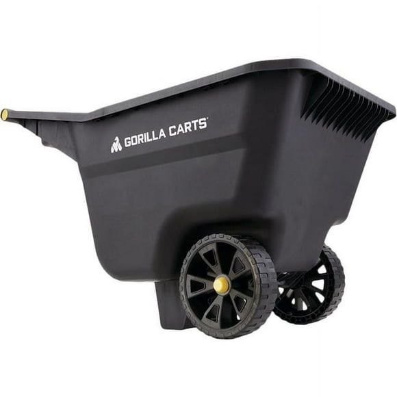 Gorilla Carts 5 Cu. ft. Poly Garden Cart, 300 lbs. Capacity, 9 in. Maintenance-Free Wheels, Push/Pull Design