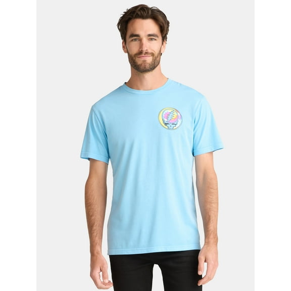 Grateful Dead Men's and Big Men's Rainbow Skull Graphic Tee, Sizes S-3XL