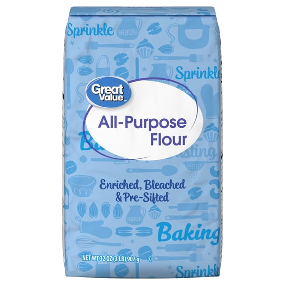 Great Value All-Purpose Enriched Flour, 2 lb Bag