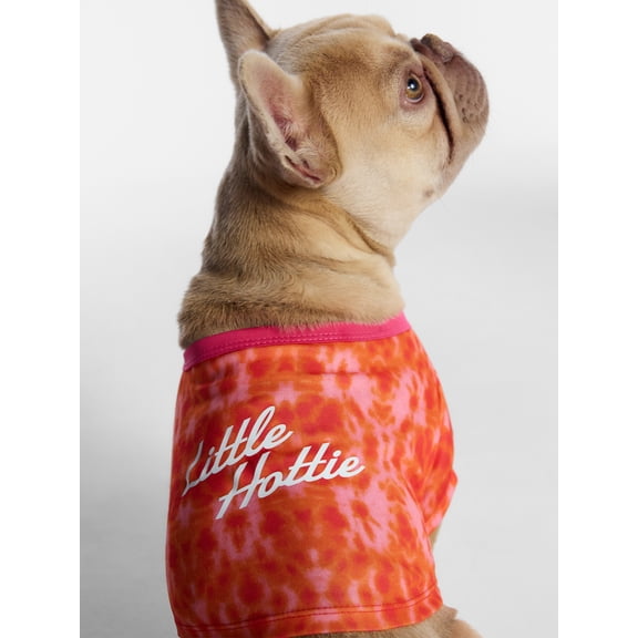 Hot Dog Summer By Megan Thee Stallion Little Hottie Dog T-shirt, Pink and Orange, Small