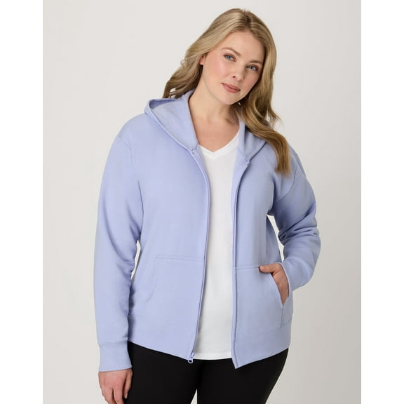 Hanes Women's and Women's Plus EcoSmart Full-Zip Fleece Hoodie, Sizes XS-4X
