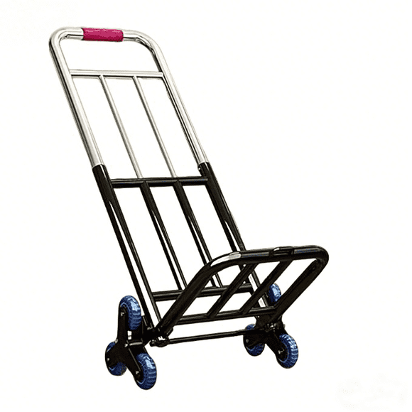 Heavy Duty Folding Hand Truck with Stair Climbing Wheels, Large Load-Bearing Capacity, Sturdy Metal Frame & Foldable Design for Home, Commercial, Shopping, Moving