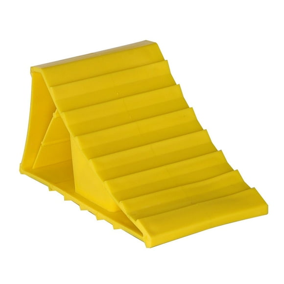 Hyper Tough Wheel Chock Heavy Duty Yellow Plastic