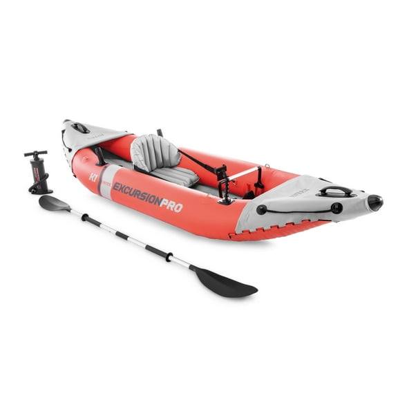 Intex Excursion Pro K1 Single Person Inflatable Fishing Kayak w/ Oar/Pump