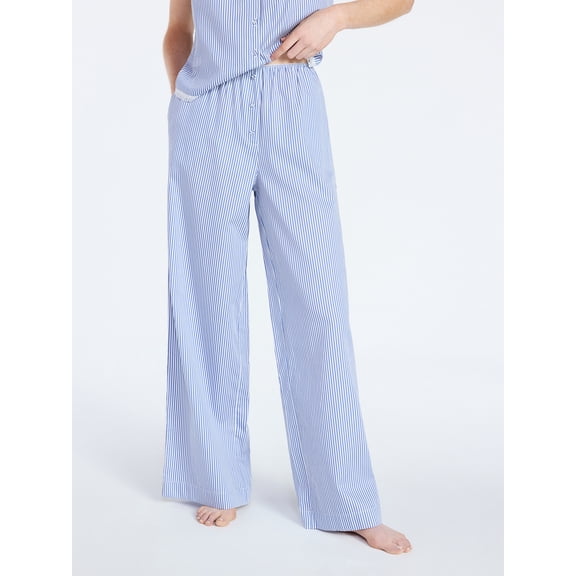 Joyspun Women's Poplin Sleep Pants, 31'' Inseam, Sizes XS-3X