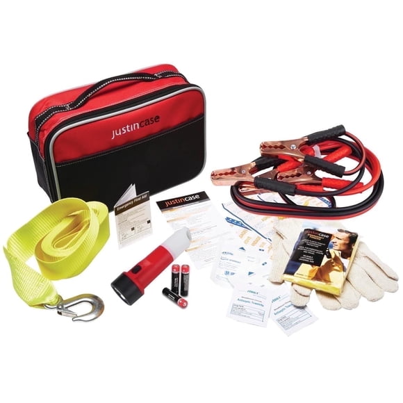 Justin Case Travel Pro Auto Safety Kit, Car Emergency Roadside Safety kit