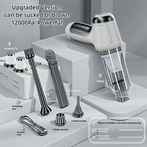 Juyafio Car Vacuum Cleaner,Cordless 120W/12000PA Powerful Sutions Multi functional Handheld Vacuum Lightweight for Car,Home