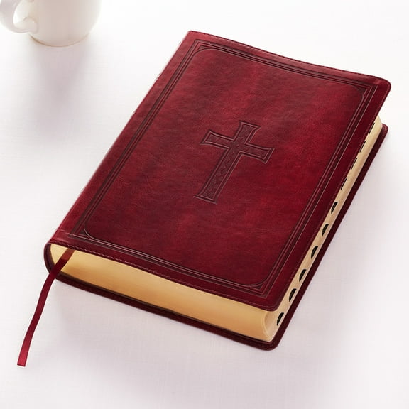 KJV Super Giant Print Lux-Leather Burgundy, (Hardcover)