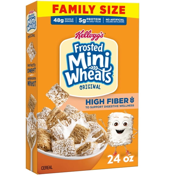 Kellogg's Frosted Mini-Wheats Original Breakfast Cereal Family Size Box, 24  oz