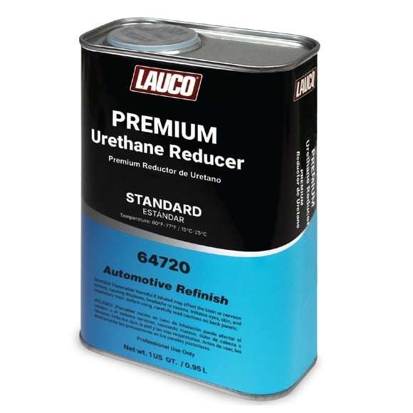 LAUCO Standard Urethane Grade Reducer, (60 F77 F) Automotive and Industrial Solvent Thinner for Urethane and High-Solids Coatings, Professional Flow and Leveling Performance (Quart)