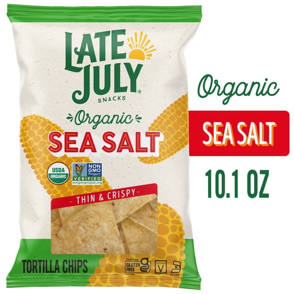 Late July Sea Salt Organic Tortilla Chips, 10.1 oz Bag