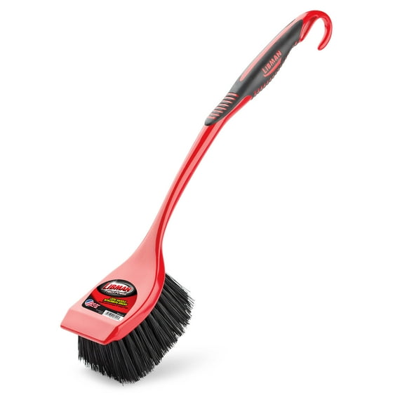 Libman High Power Scrub Brush Red and Black Long 3.75 Inch Width