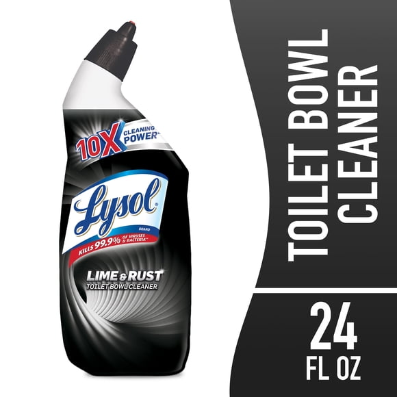 Lysol Toilet Bowl Cleaner Gel, Toilet Cleaner Liquid for Lime and Rust, 24 fl oz – Disinfecting Bathroom Cleaner and Toilet Bowl Stain Remover