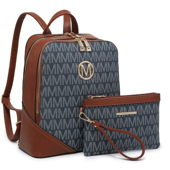 MKP COLLECTION Women Fashion Backpack Purse Set with Double Zipper