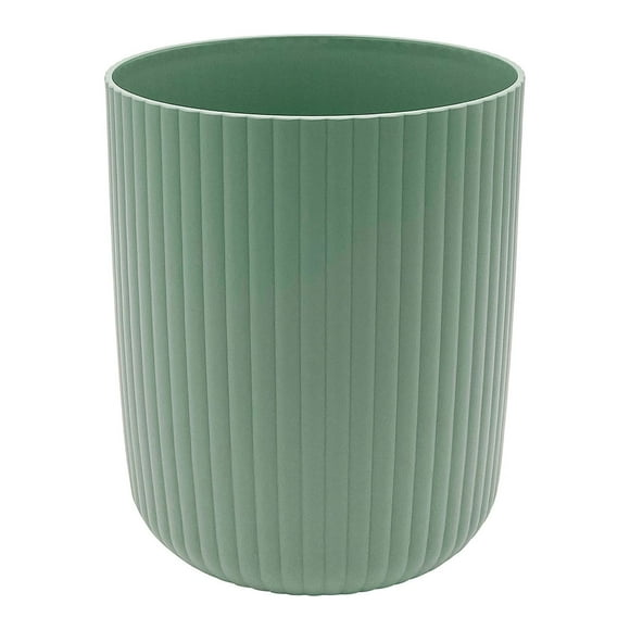 Mainstays 1.64 Gallon Ribbed Plastic Trash Can, Green