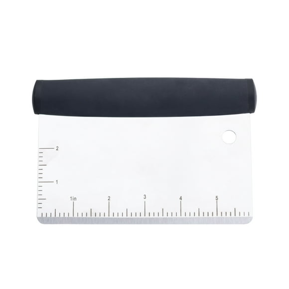 Mainstays Stainless Steel Kitchen Bench Scraper with Soft Grip Handle  1-Piece Dough Cutter