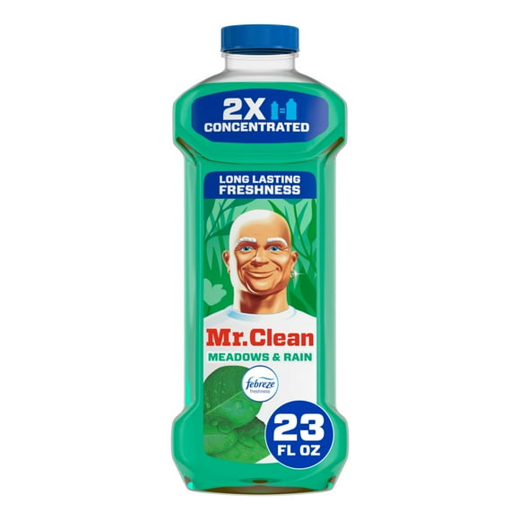 Mr. Clean 2X Concentrated Multi Surface Cleaner with Febreze Meadows & Rain Scent, 23 fl oz