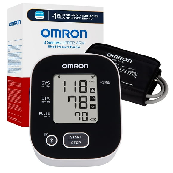 OMRON 3 Series Upper Arm Blood Pressure Monitor with Arm Cuff  Home Use BP Monitor