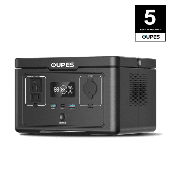 OUPES 600W, 256Wh Portable Power Station Exodus 600, 80000mAh LiFePO4 Solar Generator, 8.16lbs, 0-100% in 1 hour, for RV,Outdoors,Camping