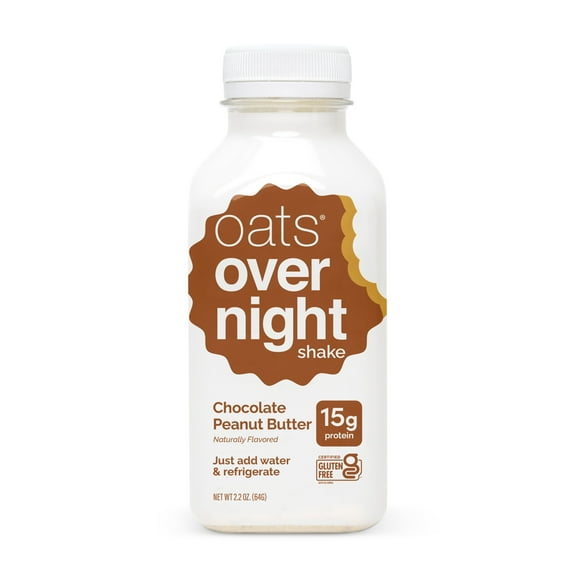 Oats Overnight Chocolate Peanut Butter Protein Overnight Oatmeal Shake, 2.2 oz, 1 Count