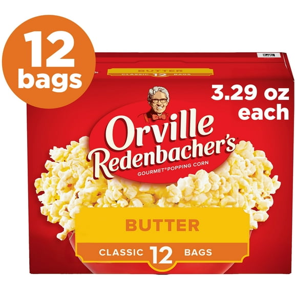 Orville Redenbacher’s Microwave Popcorn Value Size, Butter Flavor, 3.29 oz., 12-Count