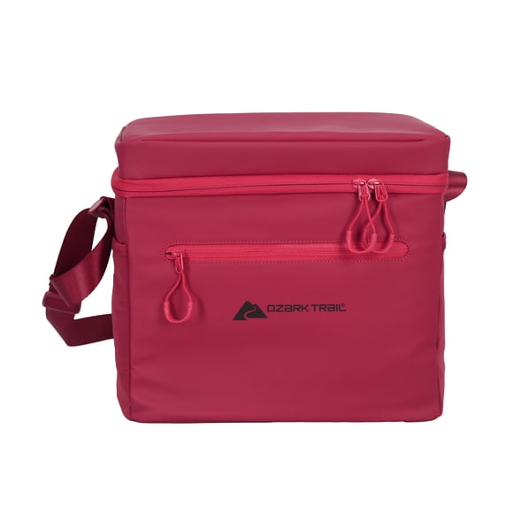 Ozark Trail 12-Can Soft-Sided Cooler with Removable Hard Liner, Red