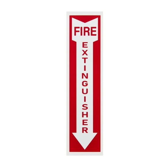 Pen+Gear FIRE EXTINGUISHER SIGN, 2x8 inches, High-Visibility Red, Lightweight, Clear Identification