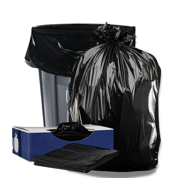 Plasticplace 32-33 Gallon Trash Bags  1 Mil  Black Heavy Duty Garbage Can Liners  33 x 39 (100 Count)
