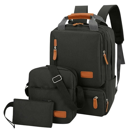 Pompotops Portable Travel Duffel Bag, Casual Backpack Three Piece Set, Large Capacity Student Backpack, Suitable For School And Outdoor Travel, Computer Bag For Men And Women With Large Capacity