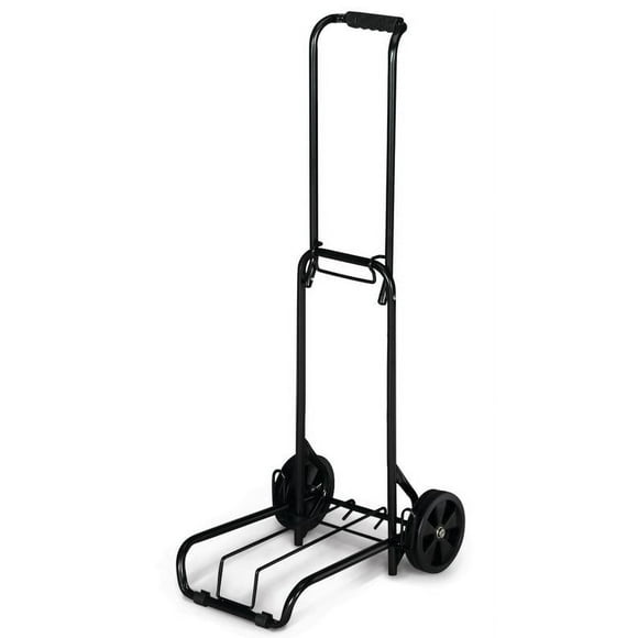 Protege Metal Folding Luggage Cart, Black, 39" x 13" (15" Platform), 3lbs Empty, 75lb Capacity