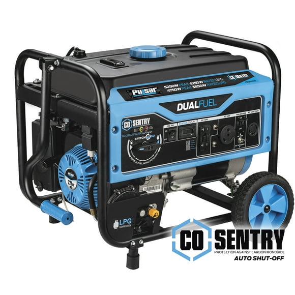 Pulsar 5,250-Watt Dual Fuel Portable Generator with CO Sentry