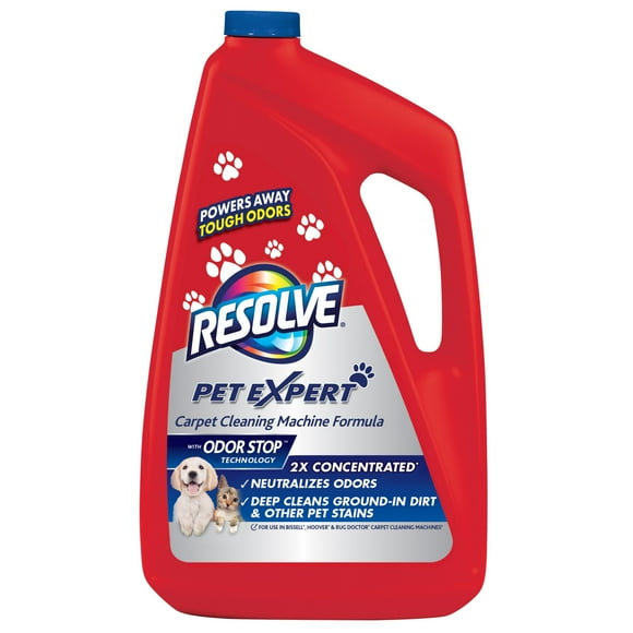 Resolve Carpet Pet Stain Cleaner Solution and Odor Remover Steam Machine Concentrate, 60 oz