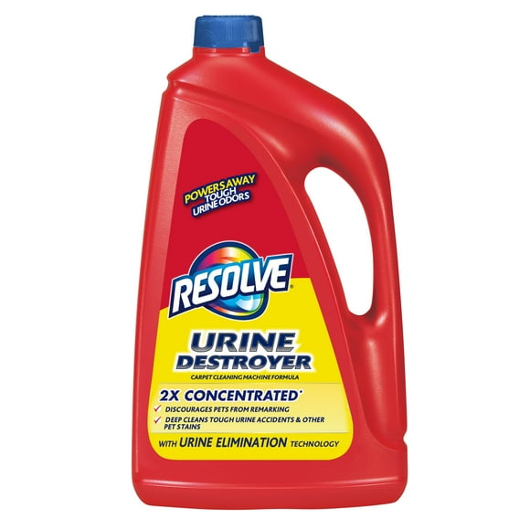Resolve Urine Destroyer Steam Carpet Cleaner Solution  2X Concentrated Formula Urine Eliminator for Pet Stains & Odors, Safe for Bissell, Hoover & Rug Doctor, 60 fl oz