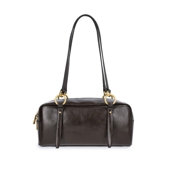 Scoop Women's Faux Suede Top Handle Shoulder Bag, Brown