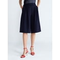 thumbnail image 1 of Devil Wears Prada Scoop Collection Women’s High Rise Pleated Culottes, 15" Inseam, Sizes 0-20, 1 of 5