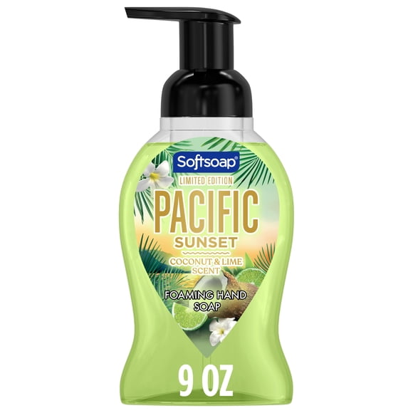 Softsoap Limited Edition Pacific Sunset Foaming Liquid Hand Soap, Coconut and Lime Scent, 9 fl oz