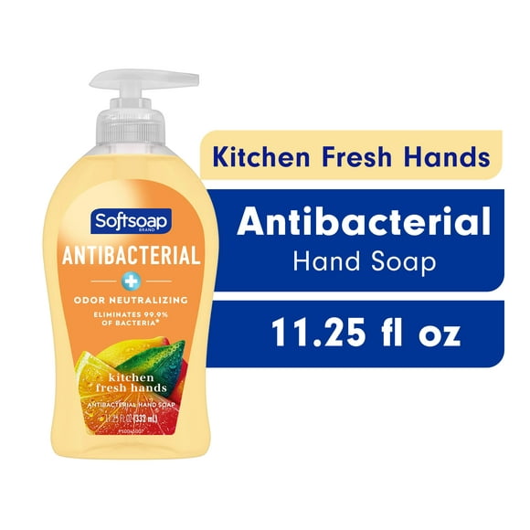 Softsoap Antibacterial Liquid Hand Soap, Lemon , 11.25 Fluid Ounce Bottle