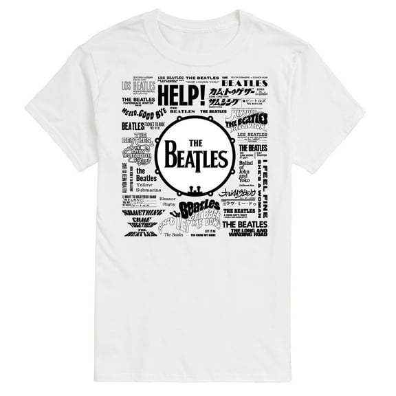 The Beatles - Record Singles - Men's Short Sleeve Graphic T-Shirt