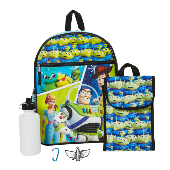 Toy Story Buzz Lightyear Kids Backpack with Lunch Bag and Water Bottle 5 Piece Set 16 inch