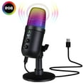 thumbnail interactive-video image 1 of Atzeste USB Microphone, Computer Condenser Gaming Mic for PC/Laptop/PS4/5, Headphone Output, Volume Control, USB Type C Plug and Play, LED Mute Button, for Streaming, Podcast, Studio Recording, 1 of 9