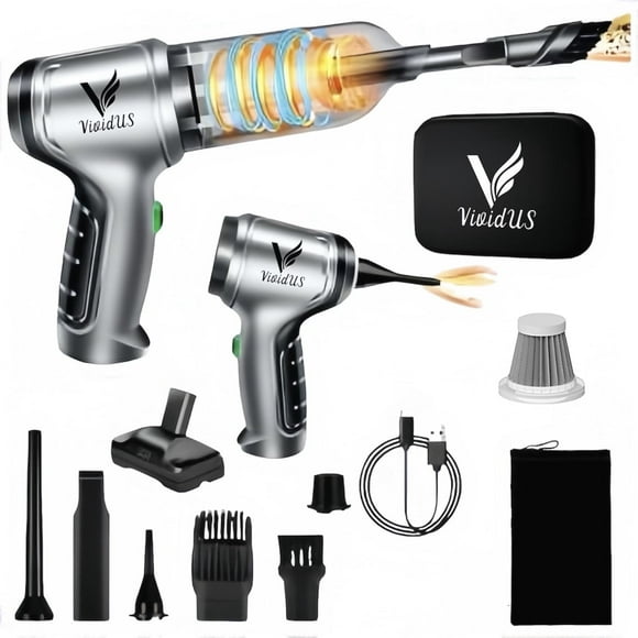 VIVIDUS Cordless Handheld Vacuum Cleaner, 15000PA High Power, Battery Powered, HEPA Wet/Dry Vacuum Cleaner for Car, Home, Pet Hair