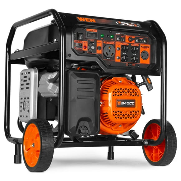 WEN 8000-Watt 120V/240V Dual Fuel Portable Generator, Electric Start, 340cc, Transfer-Switch and RV-Ready with CO Watchdog (DF8000X)