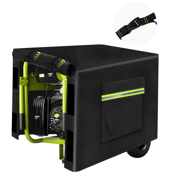 Zenicham Outdoor Generator Cover While Running, 600D Polyester Waterproof Generator Covers for Outside Fade and Tear Resistant, All-Weather Generator Enclosure 26”Lx20”Wx20”H (Black)