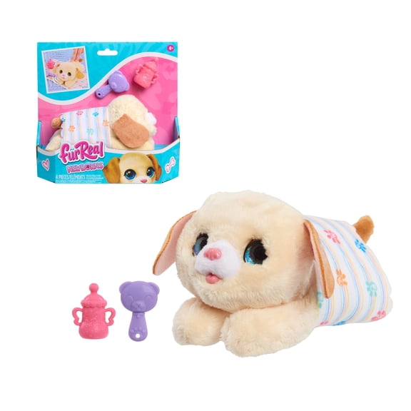 furReal Newborns Puppy Interactive Pet, Sounds and Motion, Faux Fur, Kids Toys for Ages 4 up